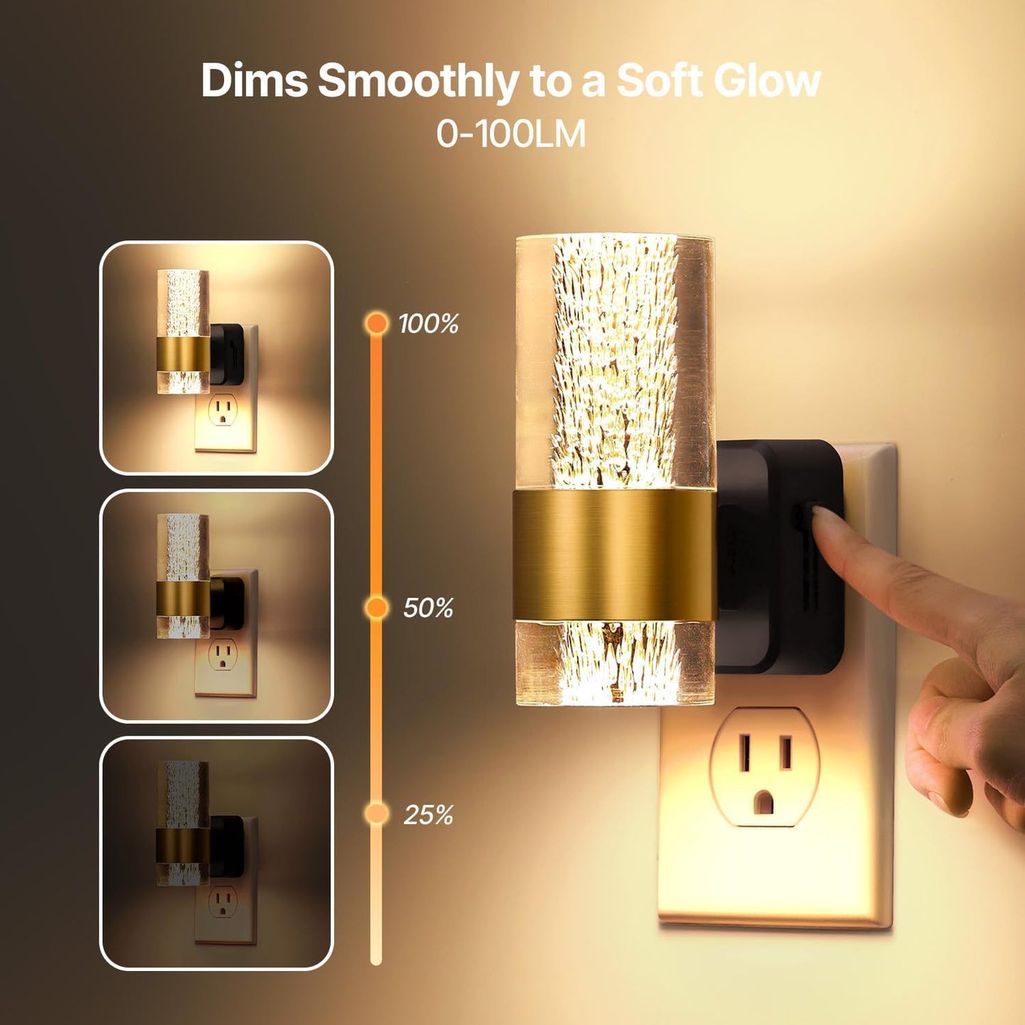 Ice Flower Plug-in Wall Mounted Sensor Night Light, Decorative Corridor & Kitchen Ambient Lamp