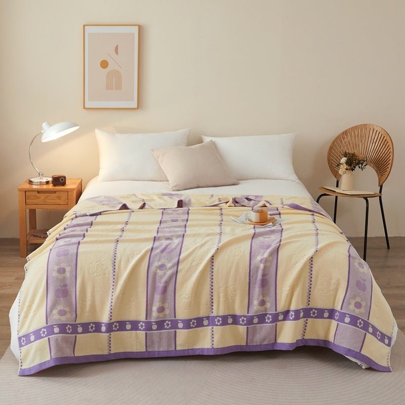 Thin Summer Cooling Duvet, Tassel Weave Cotton Blanket, for Air-conditioned Rooms