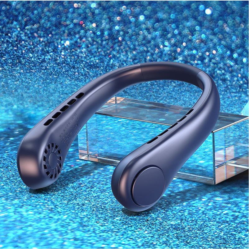 Portable Bladeless Neck Fan, USB Rechargeable Air Cooler for Sports & Summer