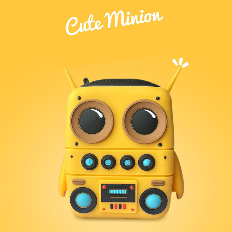 Cute Minion Robot Bluetooth Speaker – Portable Wireless Cartoon Speaker for Kids & Home Decor