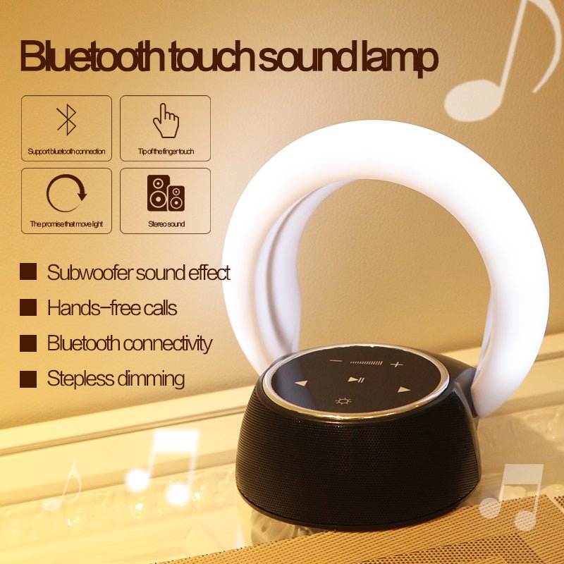 Dimmable LED Desk Lamp with Bluetooth Stereo Speaker, Touch Control & Mic