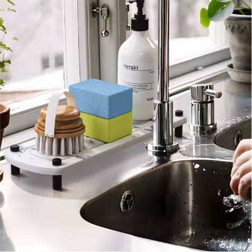 Diatomaceous Earth Sink Tray Stone Home Sink Caddy Kitchen Bathroom Instant Dry Sink Organizer