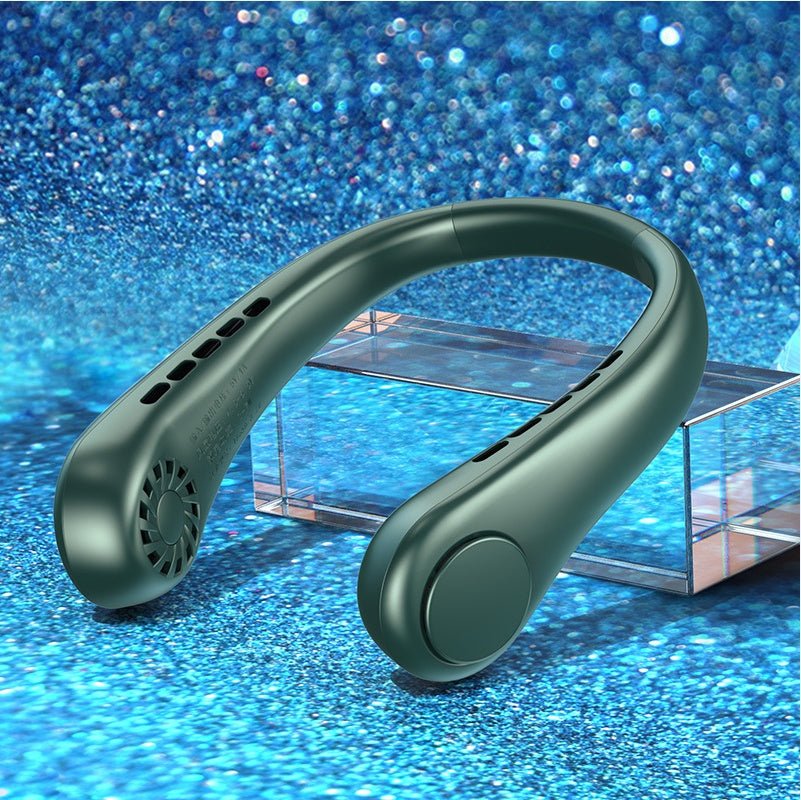 Portable Bladeless Neck Fan, USB Rechargeable Air Cooler for Sports & Summer