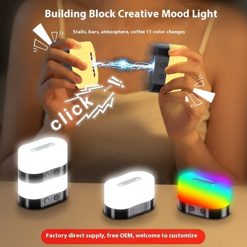 Creative Magnetic Ambient Night Light, Rechargeable Portable Lamp for Bedroom, Outdoor & Couple Decoration