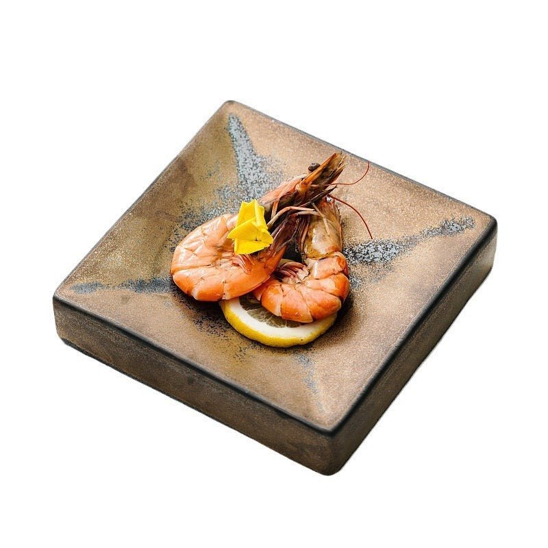 Modern Square Ceramic Plate – Hotel Style Tableware for Cold Dishes & Appetizers