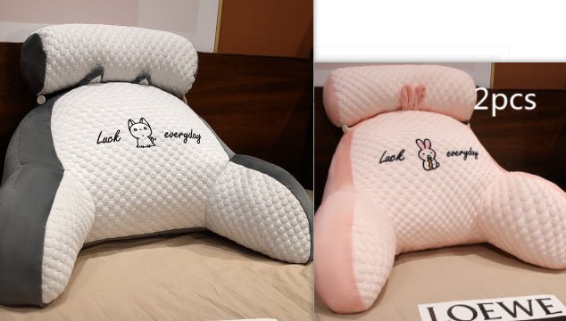 Large Fluffy Reading Cushion – Soft Bedside Backrest & Lumbar Support Pillow for Sofa, Bed & Office Chair