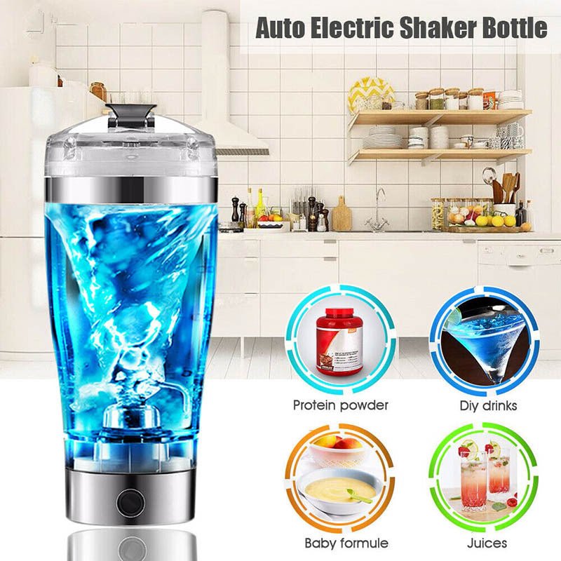 Portable Electric Protein Shaker Bottle, USB Rechargeable Blender