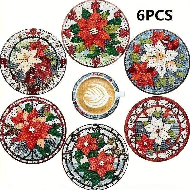 DIY Rhinestone Diamond Painting Coaster Kit, Handmade Farm Animal Set