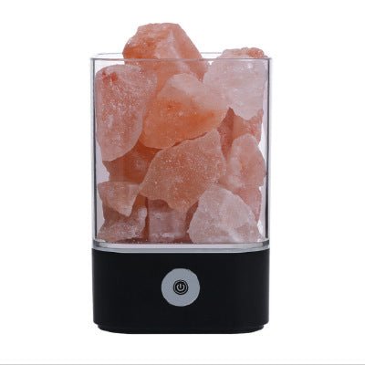 USB Crystal Himalayan Salt Lamp: 5 Color Changing Mood Light