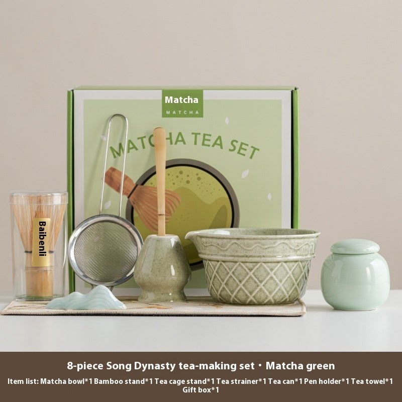 Premium Matcha Tea Ceremony Set with Ice Cream-Shaped Bowl