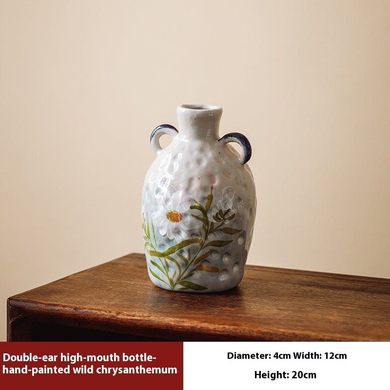 Hand-Painted Chinese Ceramic Vases for Home Decor and Flower Arrangement