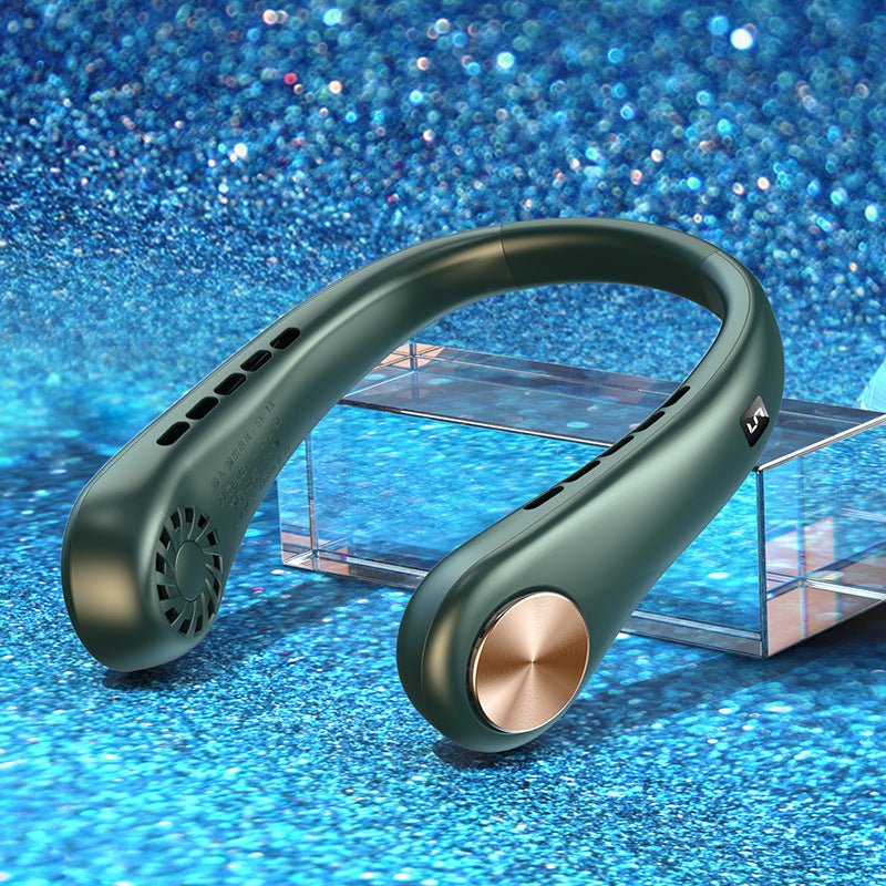 Portable Bladeless Neck Fan, USB Rechargeable Air Cooler for Sports & Summer
