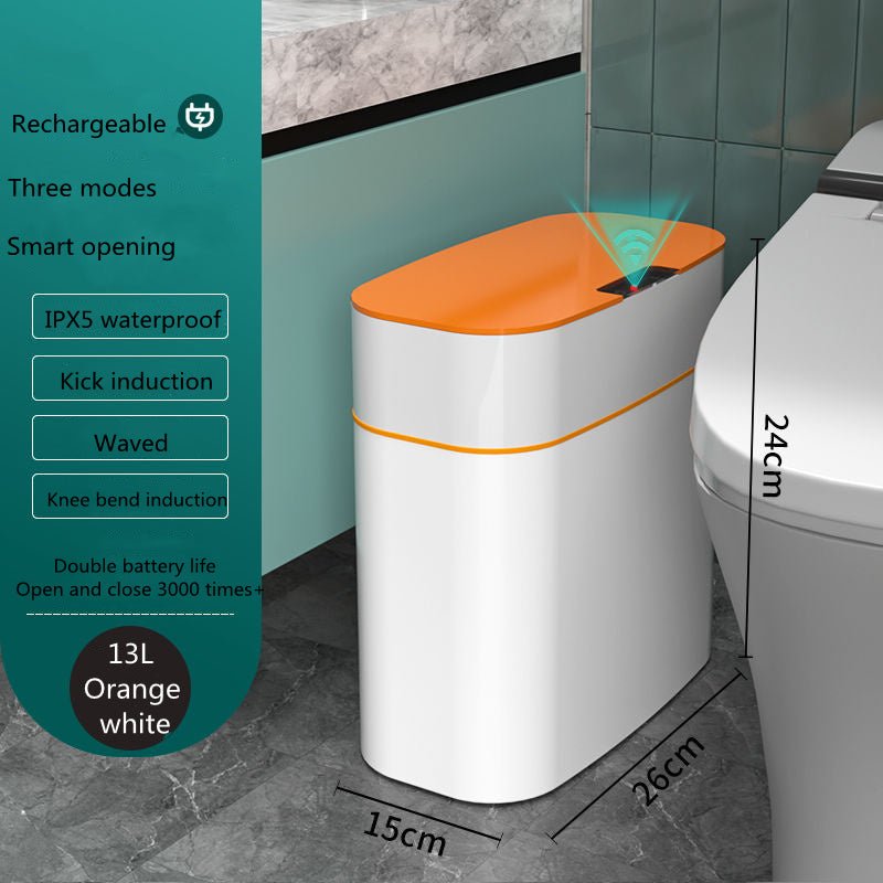 Smart Induction Trash Can with UV Sterilization, Automatic Sensor Bin