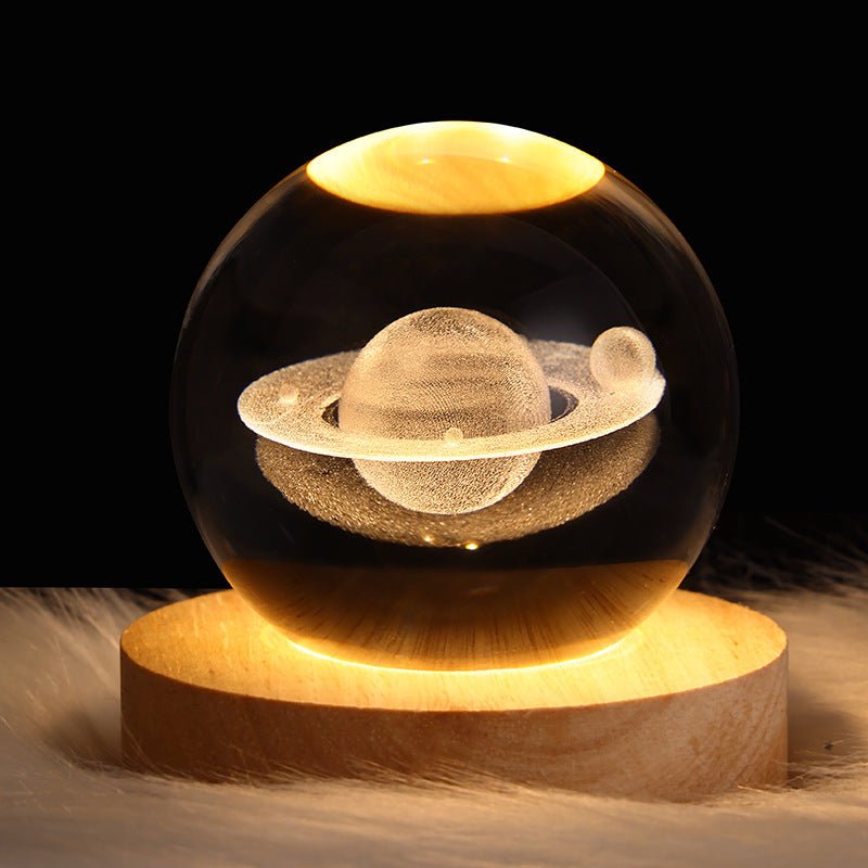 3D Galaxy Crystal Ball LED Night Light, Dimmable Table Lamp