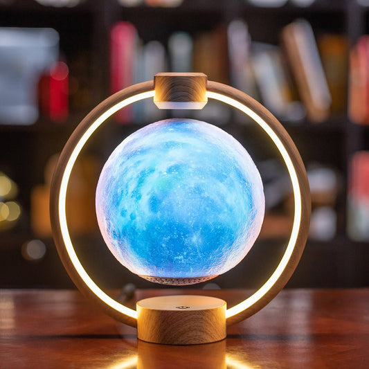 Magnetic Levitation 3D Moon Lamp with Bluetooth Speaker & Colorful LED Glare for Bedroom & Home Decor
