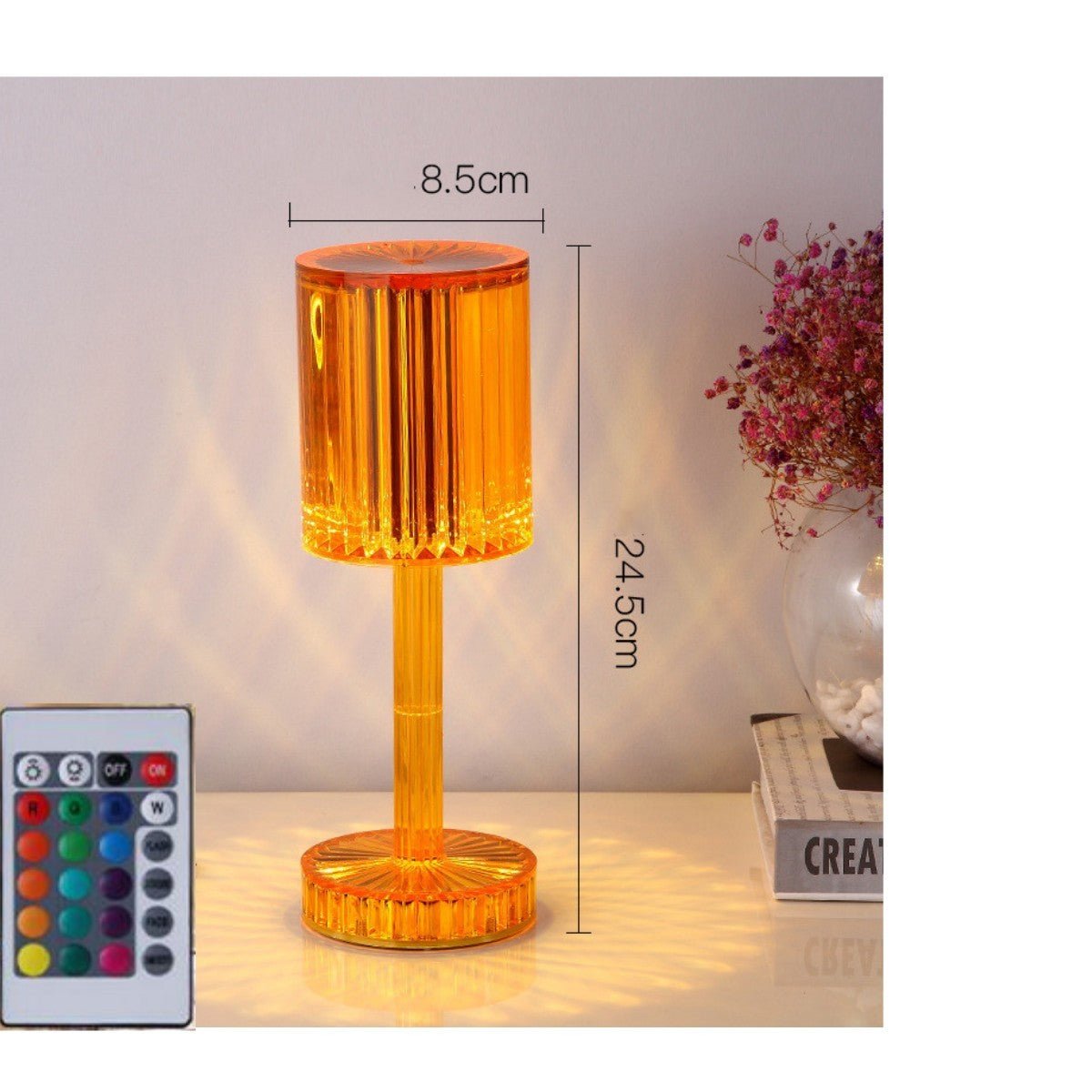 New Crystal Table Lamp, Diamond Romantic LED Light for Home Decor & Gift