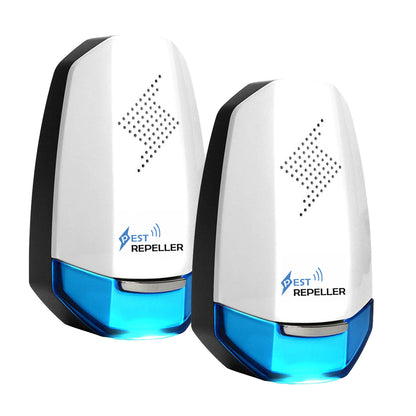 2 Pack Ultrasonic Pest Repeller With Night Light Plug In Pest Mice Repellent Indoor Roach Bed Bug Mouse Rodent Mosquito Killer For Bedroom Garage Warehouse Office