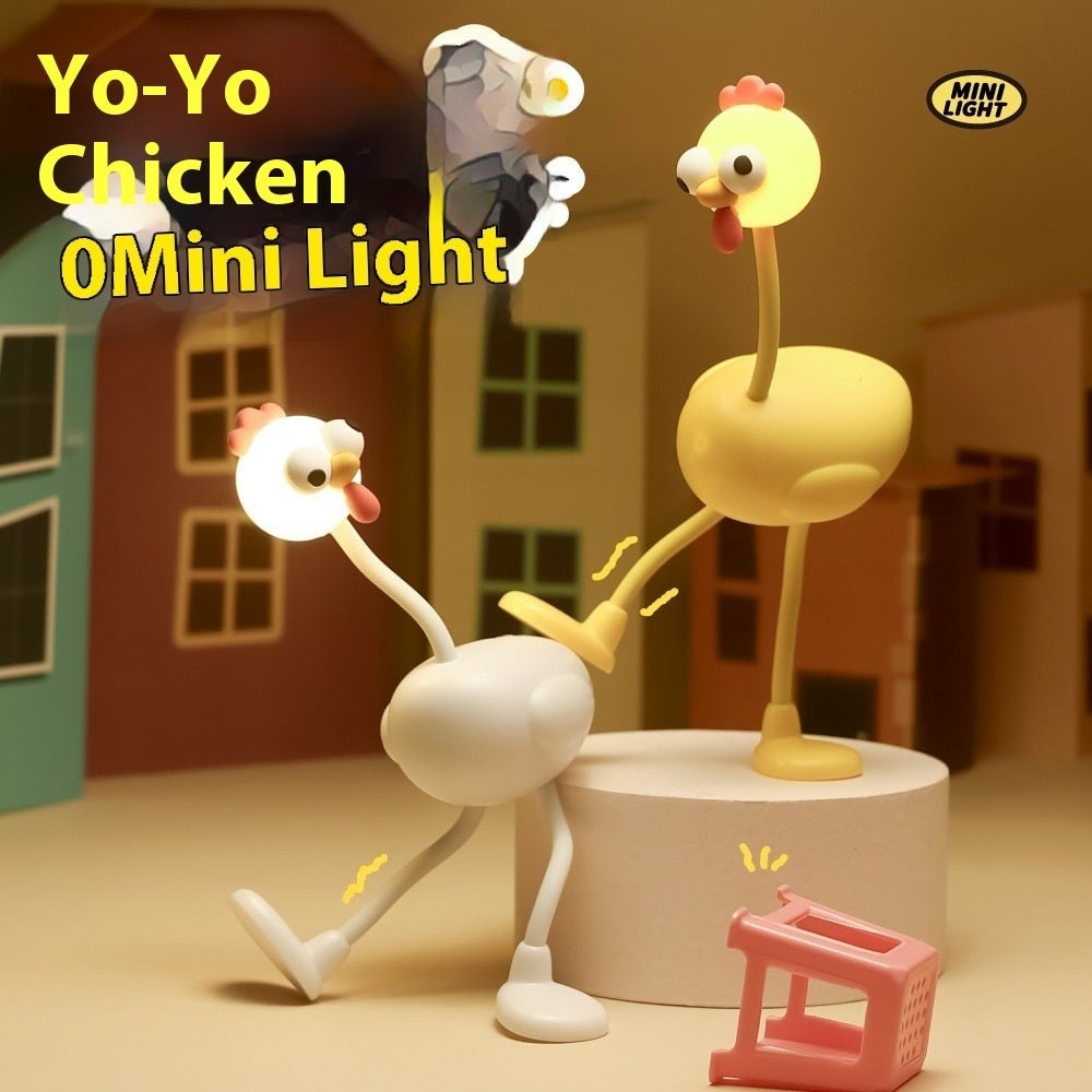 Funny Chicken Cartoon Night Lamp Creative Bedside USB Small Light for Bedroom Decor