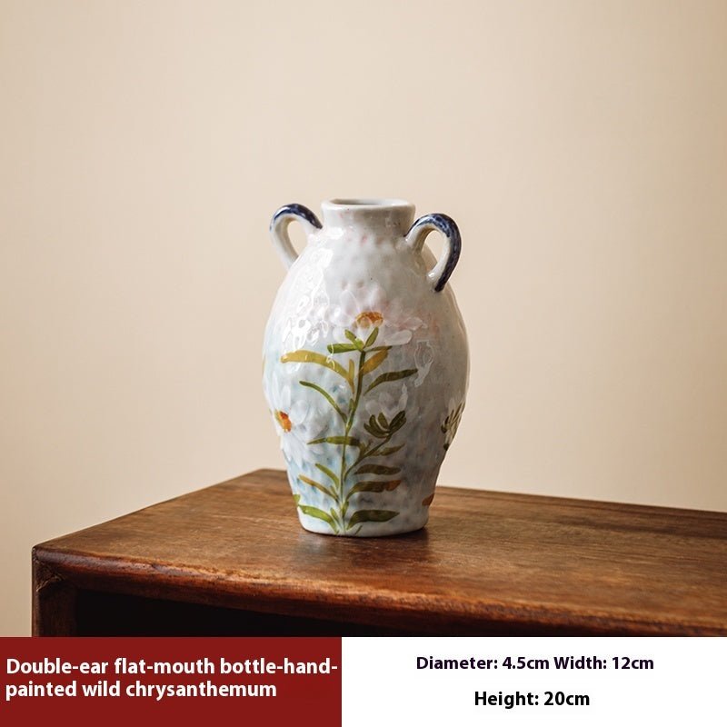 Hand-Painted Chinese Ceramic Vases for Home Decor and Flower Arrangement