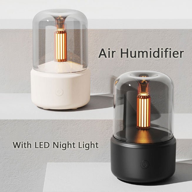 Portable USB Atmosphere Light Humidifier & Aroma Diffuser with Candlelight Effect