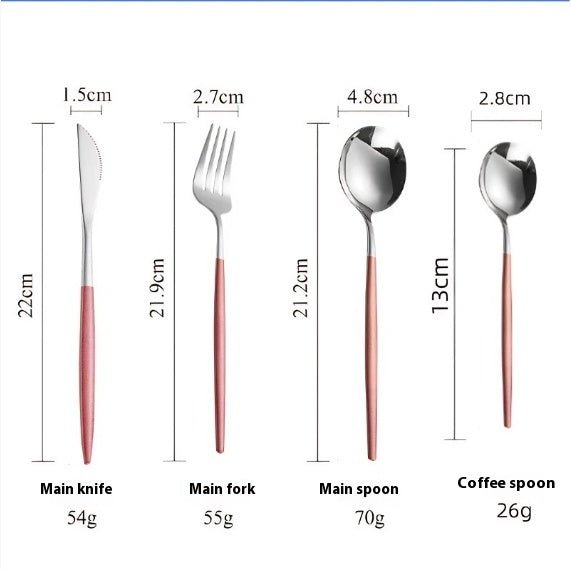 Modern Portugal 304 Stainless Steel Cutlery Set – Golden Knife, Fork & Spoon Flatware Collection
