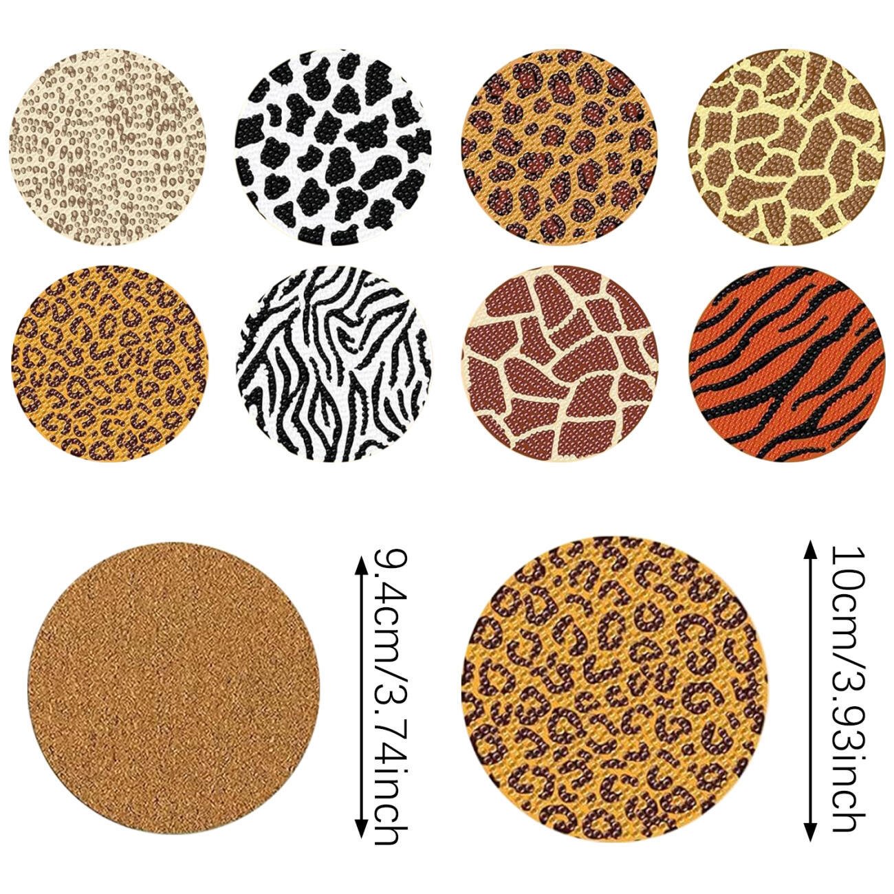 8Pcs Rhinestones Art Coasters - DonoHome