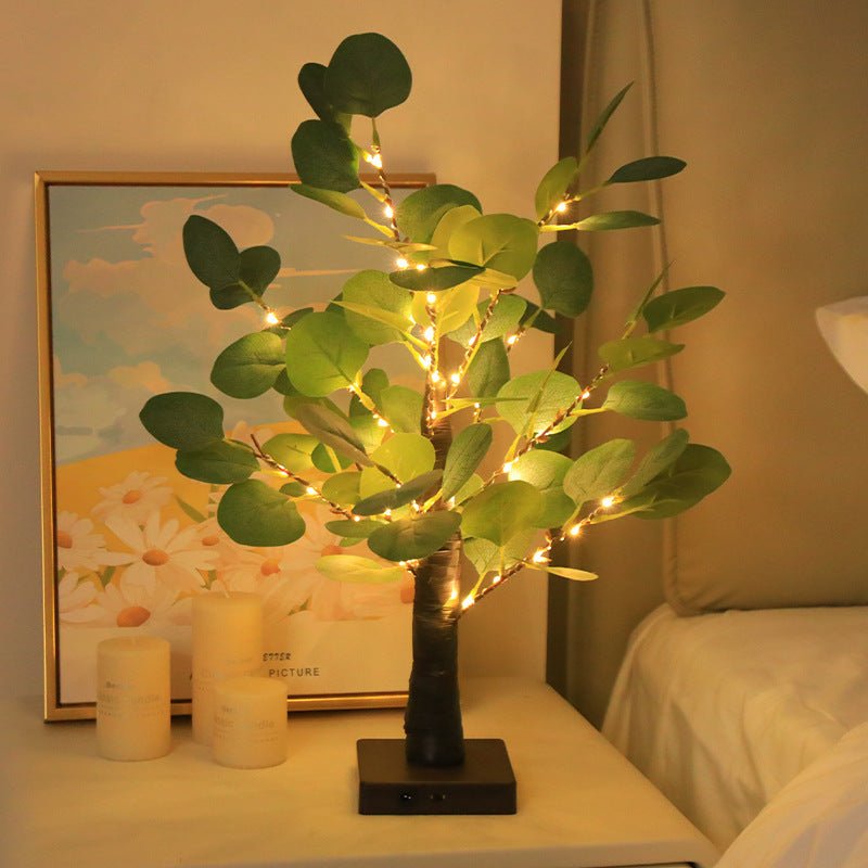 LED Thanksgiving Eucalyptus Leaf Home Decoration Table Lamp