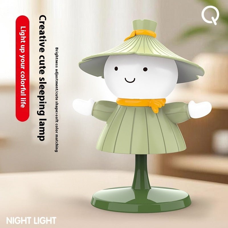 Rechargeable Cartoon Night Light, Dimmable Bedside Lamp for Kids Bedroom & Reading