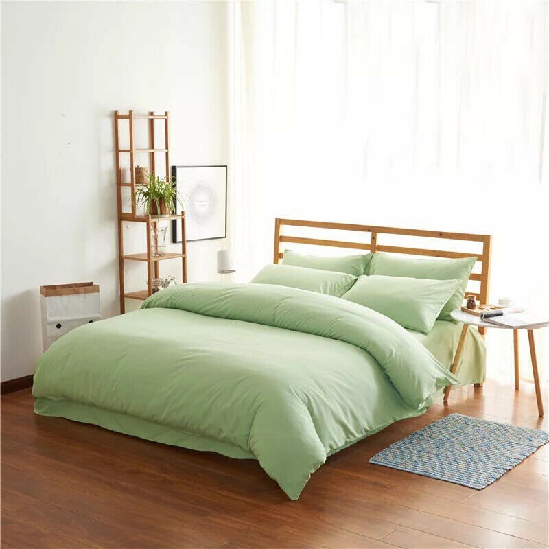 4-Piece Bedding Set – Modern Simple Polyester Fiber Quilt Cover, Sheet & Pillowcases (Reactive Dyed, Twill Weave)