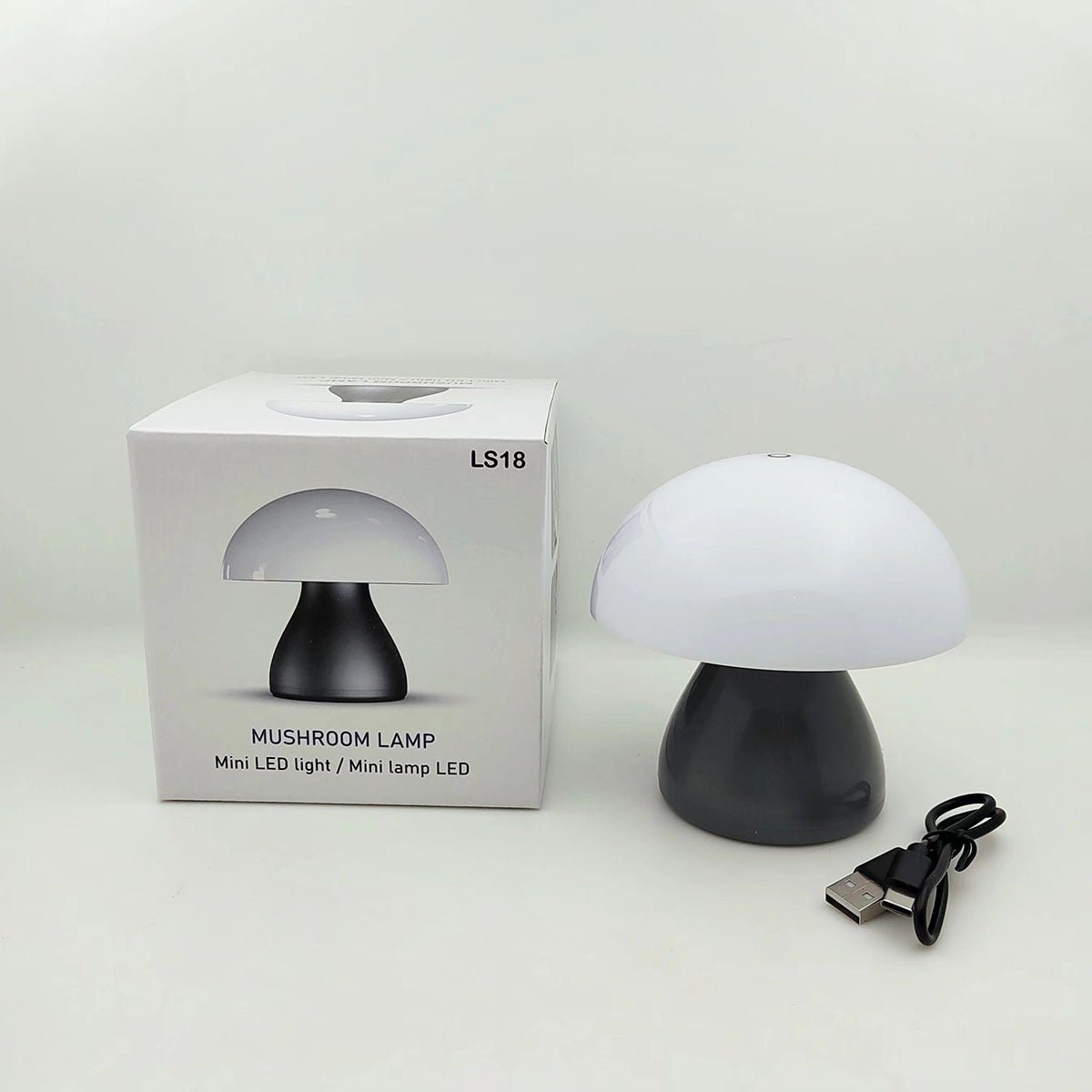 Creative Mushroom LED Night Light, USB Rechargeable Bedside Lamp for Bedroom & Kids Room