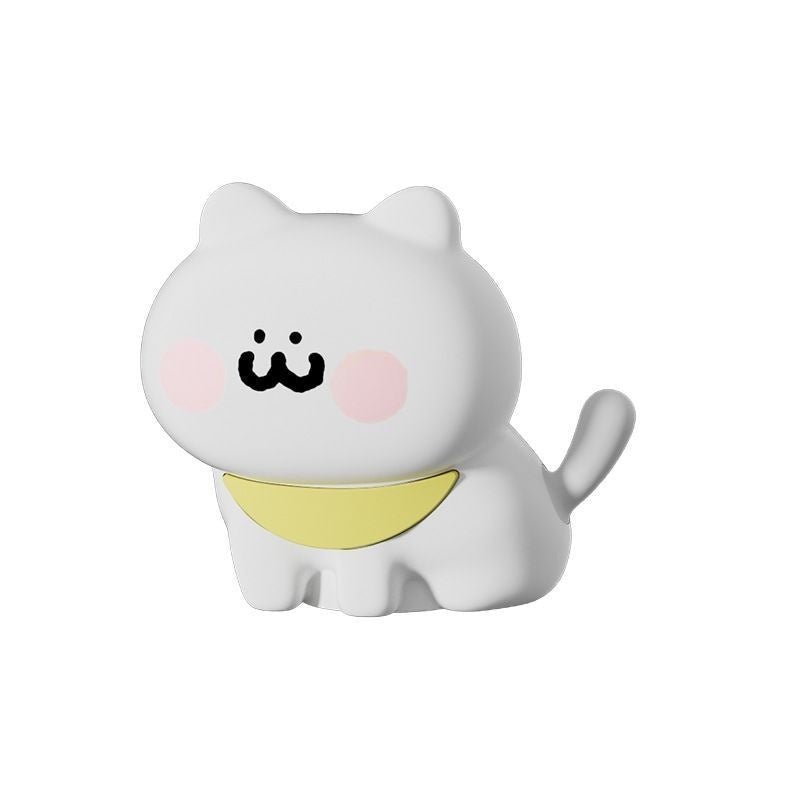 Cartoon Silicone Cat Night Light, Happy Kitten Bedside Mood Lamp for Bedroom & Kids Room Decoration