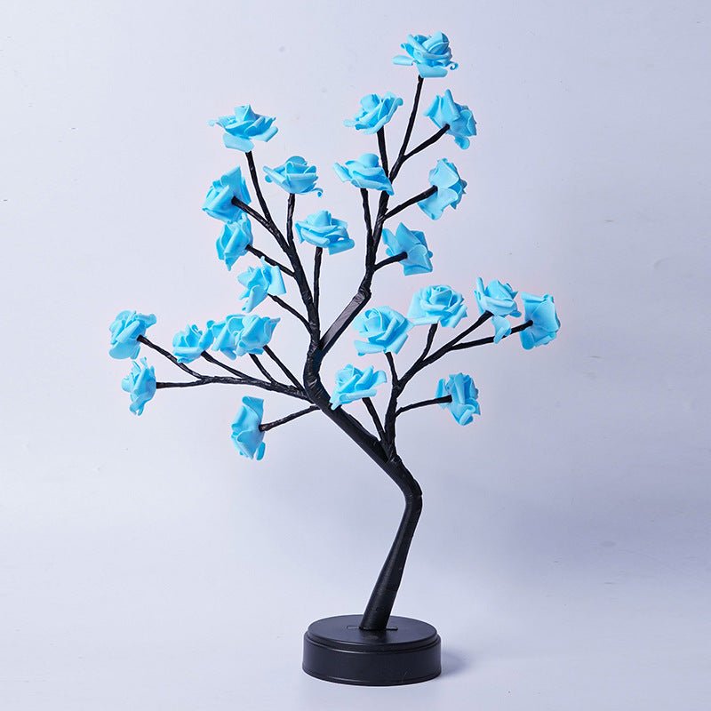 LED Rose Tree Table Lamp, USB-Powered Fairy Light for Home & Wedding Decor