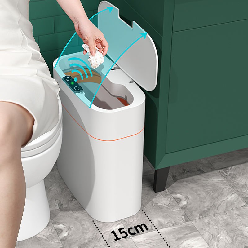 Smart Induction Trash Can with UV Sterilization, Automatic Sensor Bin
