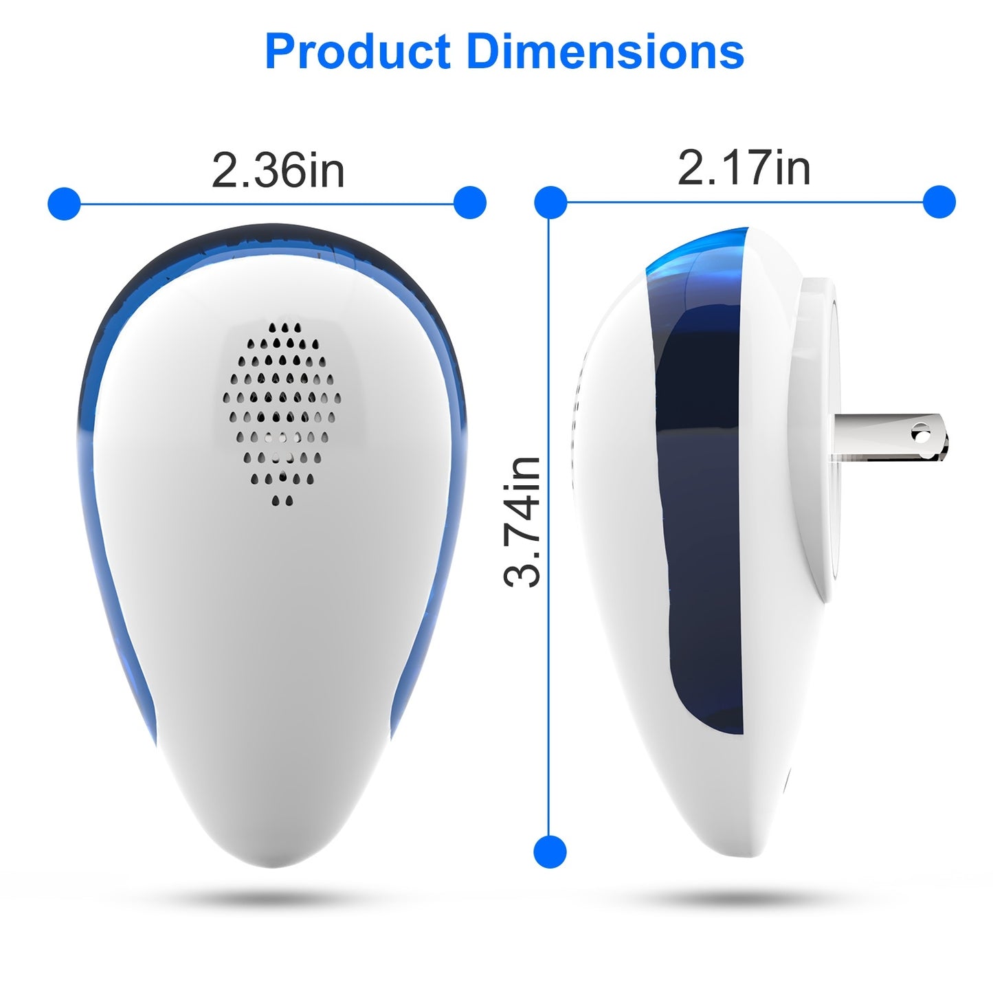 6-Pack Ultrasonic Pest Repeller – Indoor Plug-in Bug & Rodent Control