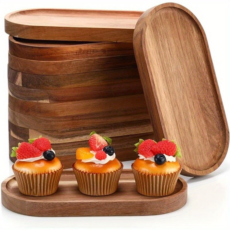 2-Piece Wooden Serving Trays – Japanese-Style, Space-Saving
