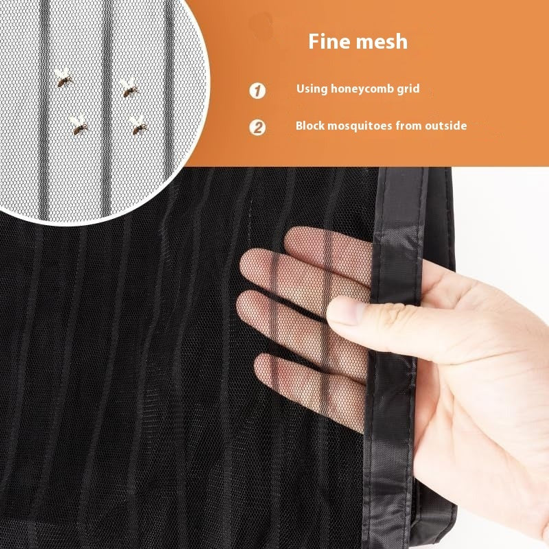 Magnetic Mesh Door Screen – Soft Curtain with Velcro & Pushpins for Insect Protection