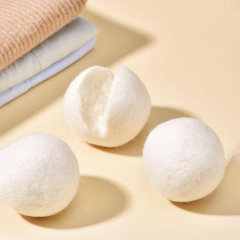 Natural Wool Laundry Dryer Balls – Reusable Fabric Softener & Anti-wrinkle Eco-friendly Laundry Aid