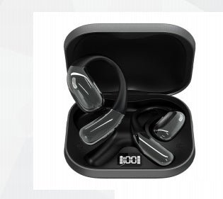 Hanging Bluetooth Earphones, Comfortable Over-Ear Wireless Headphones with Mic