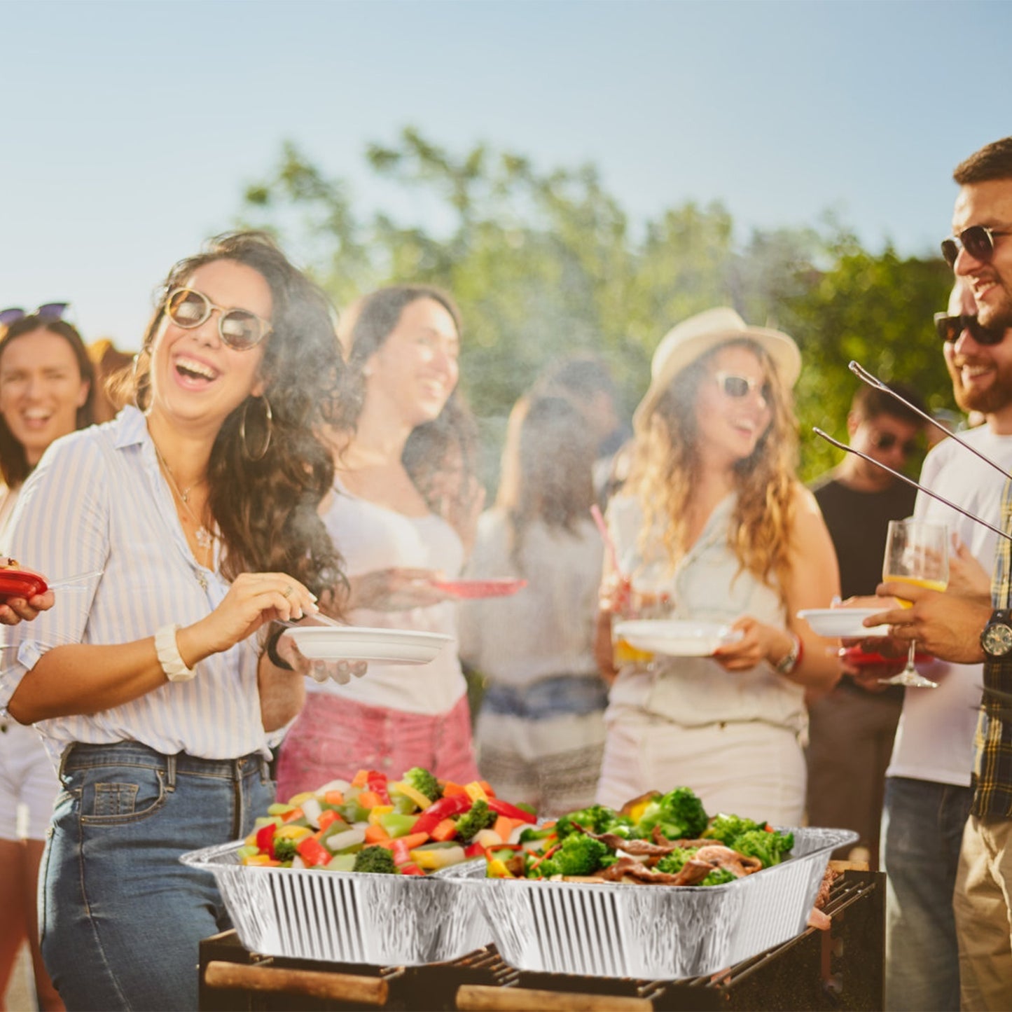 36Pcs Disposable Chafing Dish Buffet Set - Keep Food Warm & Stylish for Catered Events, BBQs - DonoHome