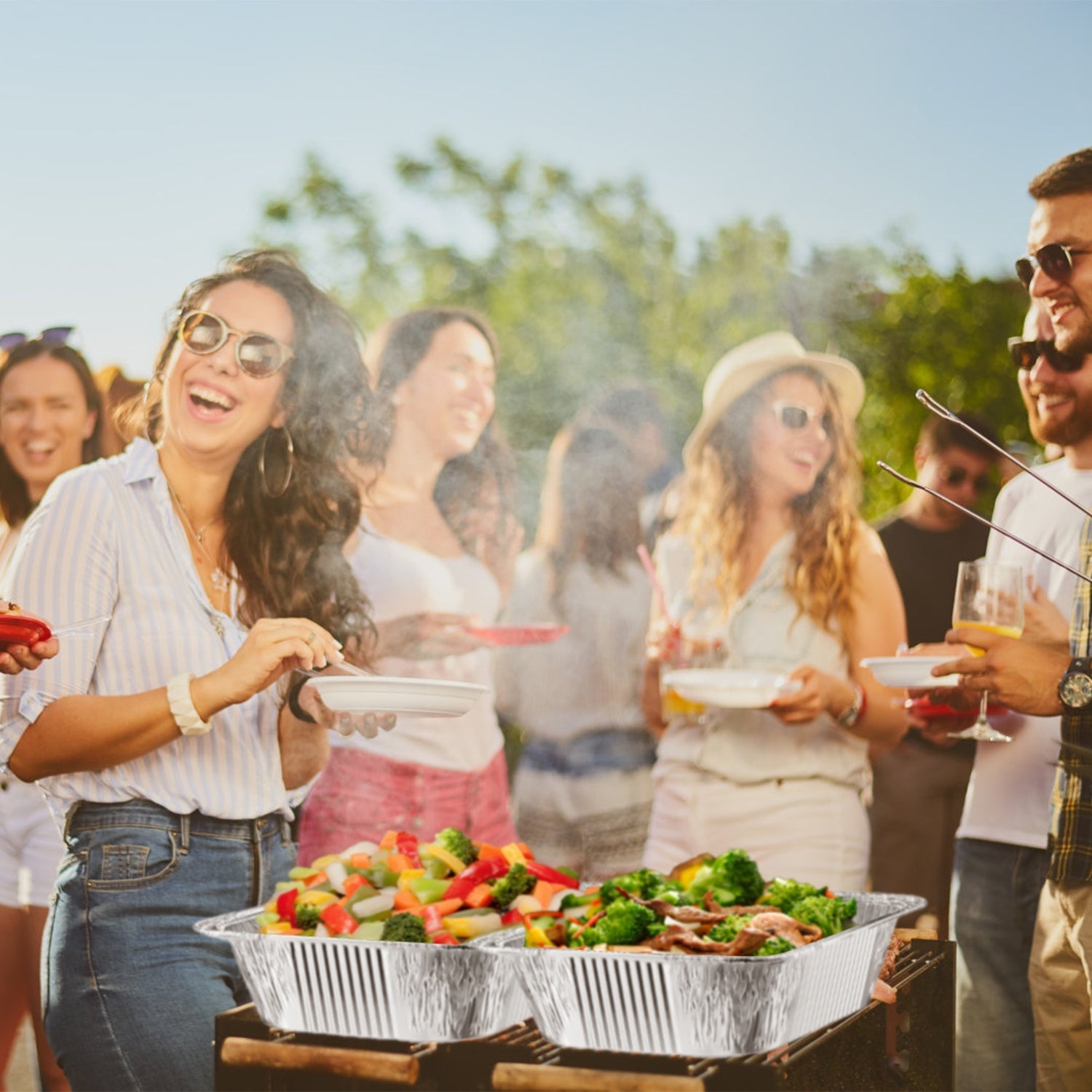 36Pcs Disposable Chafing Dish Buffet Set - Keep Food Warm & Stylish for Catered Events, BBQs - DonoHome