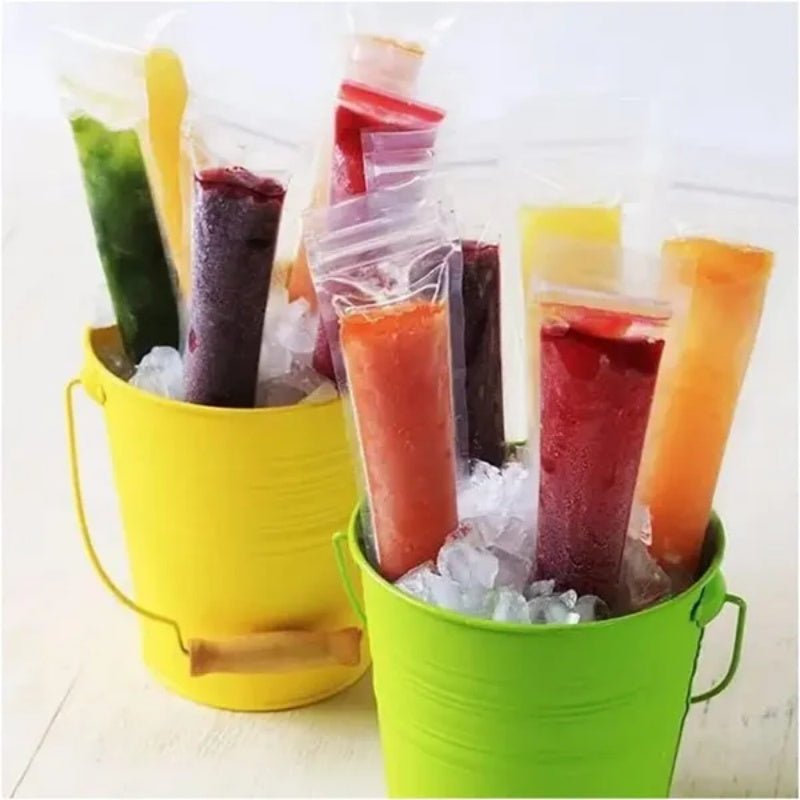 320 Pcs Ice Popsicle Mold Bags with Orange Funnels - BPA Free Freezer Tubes for Parties - DonoHome