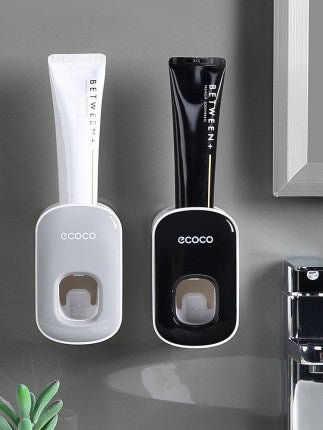 Automatic Wall-Mounted Toothpaste Dispenser & Holder, Bathroom Organizer