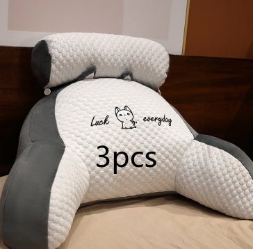 Large Fluffy Reading Cushion – Soft Bedside Backrest & Lumbar Support Pillow for Sofa, Bed & Office Chair