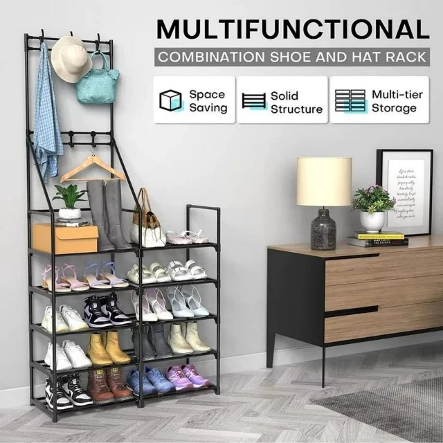 5-Tier Shoe Rack – Space-Saving Shoe Storage Organizer for Entryway & Closet