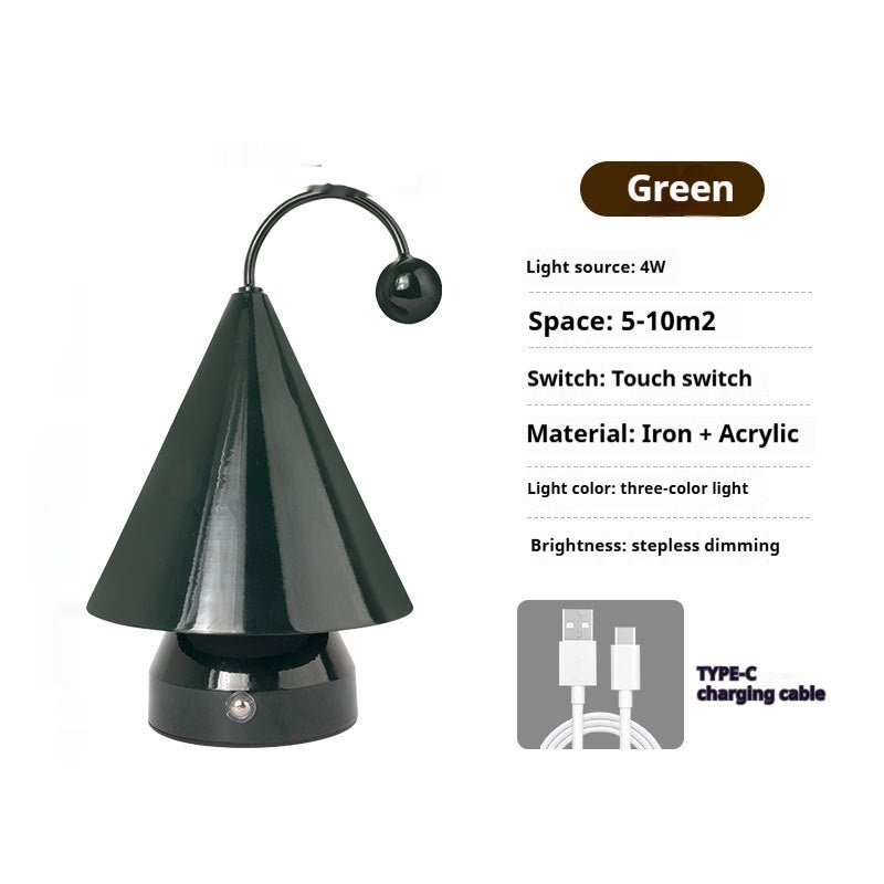 Decorative Creative Christmas Tree Rechargeable Ambience Night Light for Holiday Home Decor