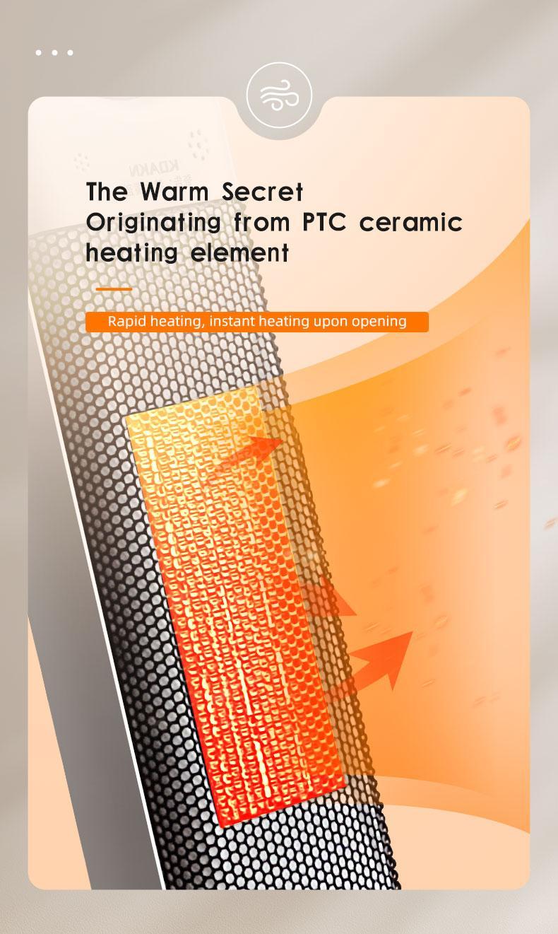 2000W Adjustable Indoor Space Heater with 6-Speed Settings, Safe & Efficient Heating for Home Use