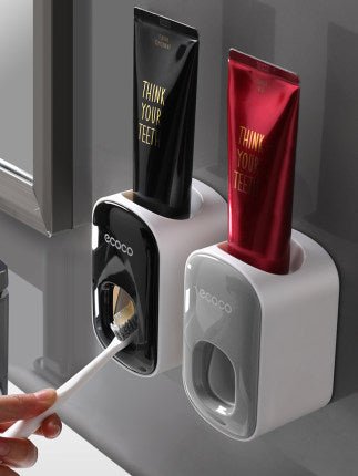 Automatic Wall-Mounted Toothpaste Dispenser & Holder, Bathroom Organizer