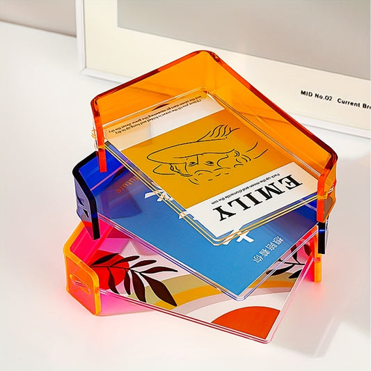 Colorful Acrylic Photo Frame 5x7 Inch – Gradient Picture Holder for Stylish Home Decor