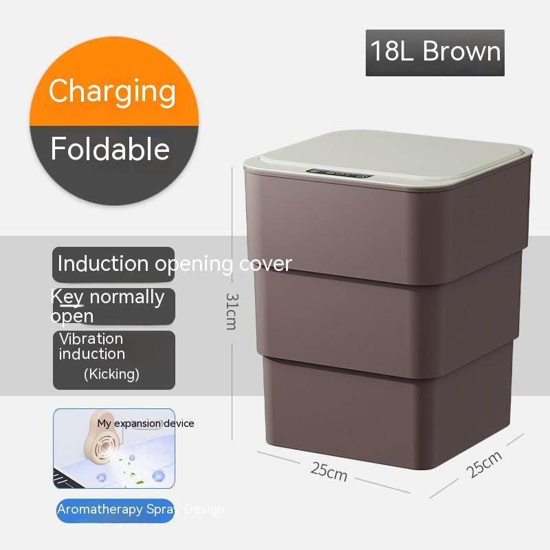 Smart Induction Trash Can with UV Sterilization, Automatic Sensor Bin