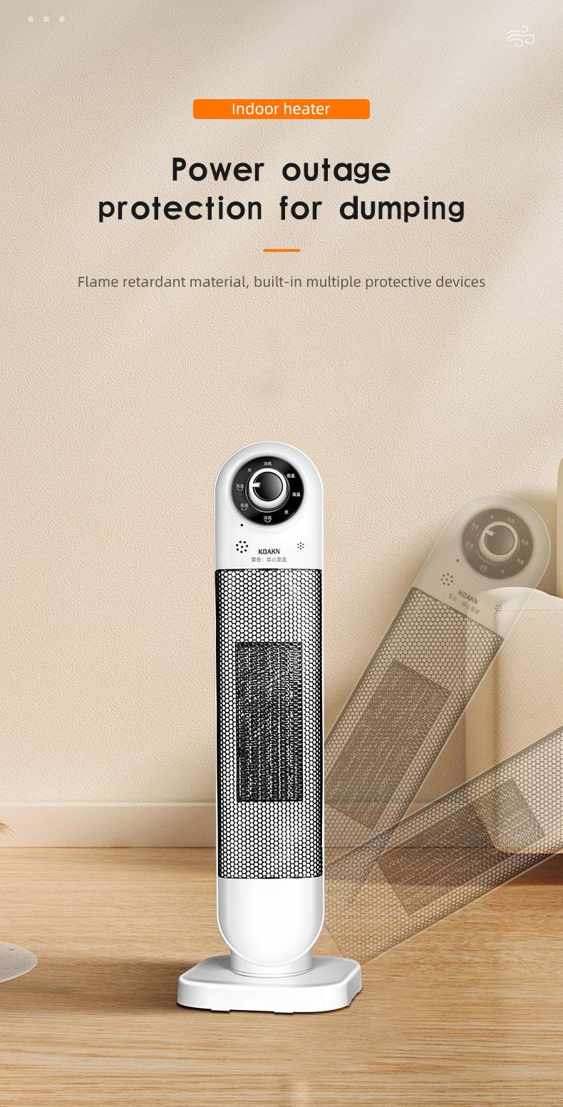 2000W Adjustable Indoor Space Heater with 6-Speed Settings, Safe & Efficient Heating for Home Use